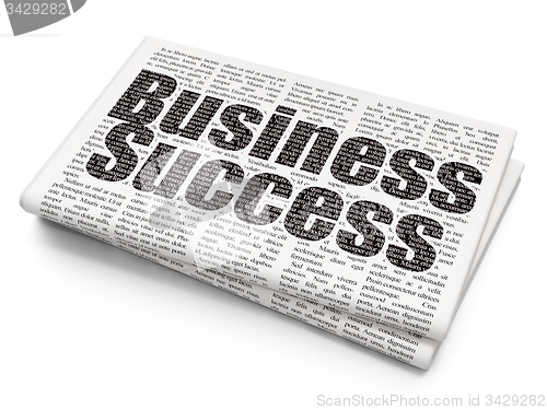 Image of Business concept: Business Success on Newspaper background