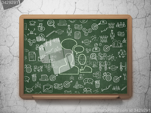 Image of Business concept: Business Meeting on School Board background
