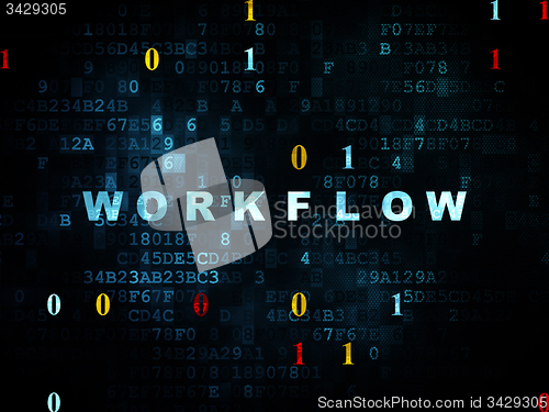 Image of Finance concept: Workflow on Digital background