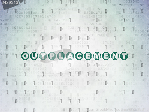 Image of Finance concept: Outplacement on Digital Paper background