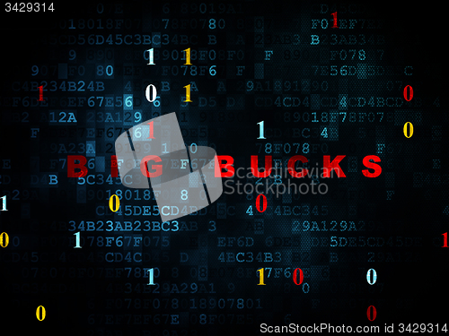 Image of Finance concept: Big bucks on Digital background
