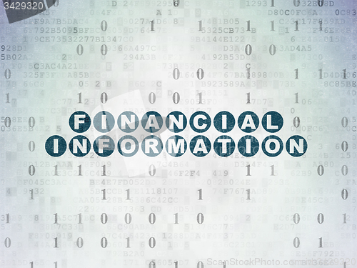 Image of Finance concept: Financial Information on Digital Paper background