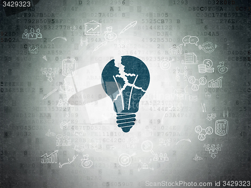 Image of Business concept: Light Bulb on Digital Paper background