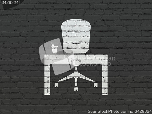 Image of Business concept: Office on wall background