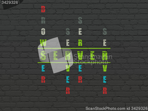 Image of Web development concept: word Server in solving Crossword Puzzle