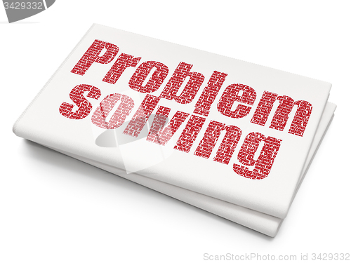 Image of Business concept: Problem Solving on Blank Newspaper background