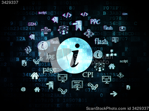 Image of Web development concept: Information on Digital background