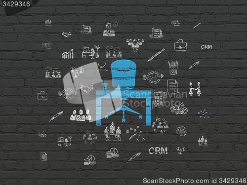 Image of Finance concept: Office on wall background
