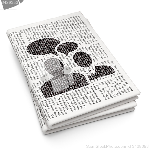 Image of Finance concept: Business Meeting on Newspaper background