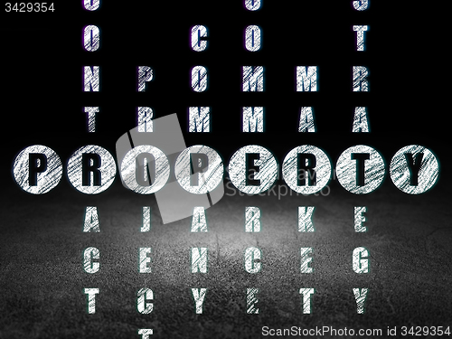 Image of Finance concept: word Property in solving Crossword Puzzle