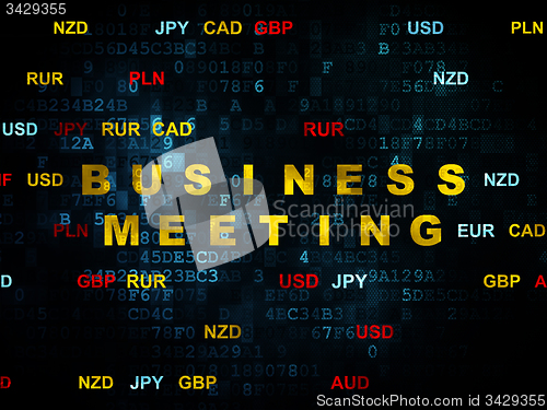 Image of Finance concept: Business Meeting on Digital background