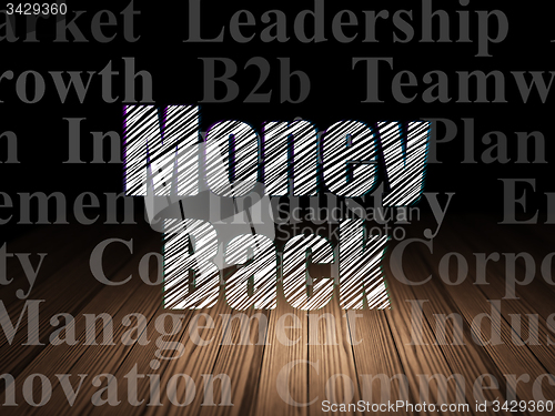Image of Finance concept: Money Back in grunge dark room