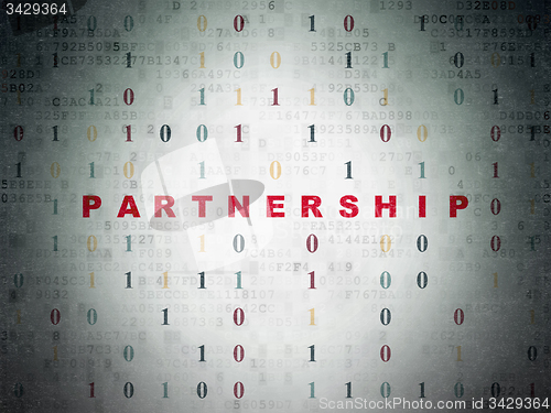 Image of Business concept: Partnership on Digital Paper background