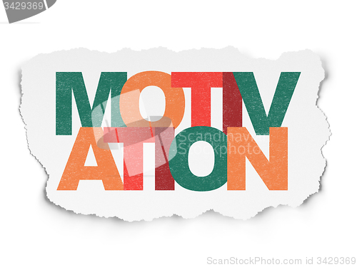 Image of Finance concept: Motivation on Torn Paper background