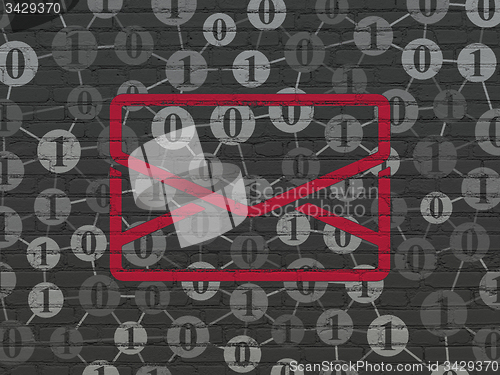 Image of Finance concept: Email on wall background