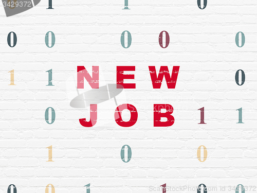 Image of Business concept: New Job on wall background