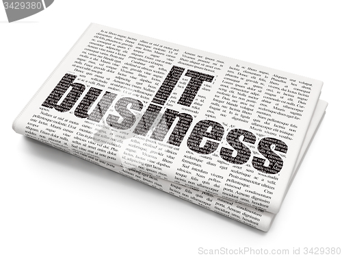 Image of Business concept: IT Business on Newspaper background