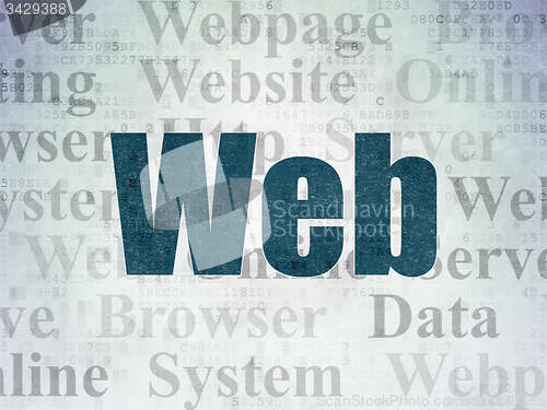 Image of Web development concept: Web on Digital Paper background