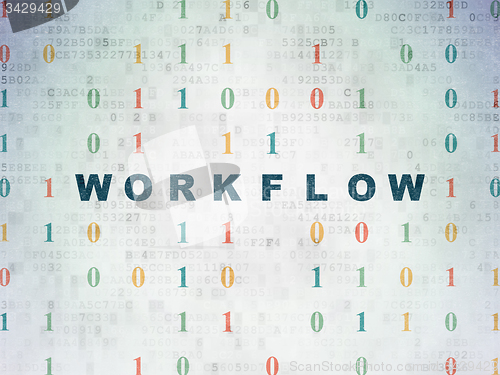 Image of Finance concept: Workflow on Digital Paper background