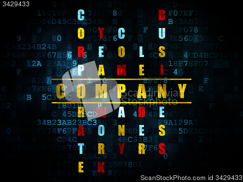 Image of Business concept: word Company in solving Crossword Puzzle