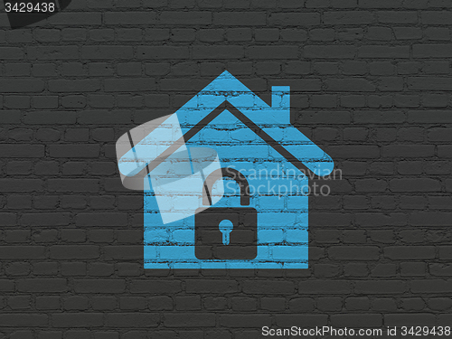 Image of Business concept: Home on wall background