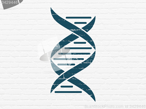 Image of Health concept: DNA on wall background