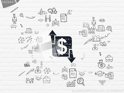 Image of Business concept: Finance on wall background