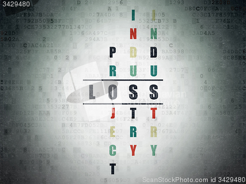 Image of Business concept: word Loss in solving Crossword Puzzle