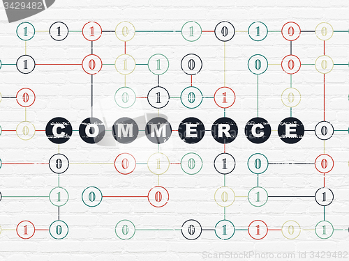 Image of Finance concept: Commerce on wall background