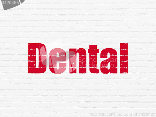 Image of Medicine concept: Dental on wall background