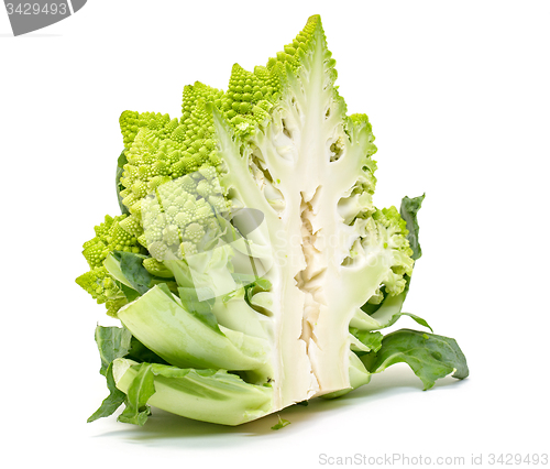 Image of Half Green Fresh Romanesque Cauliflower