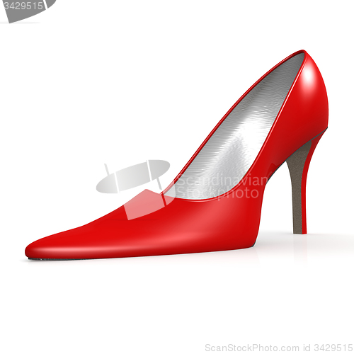 Image of Red high heel shoe