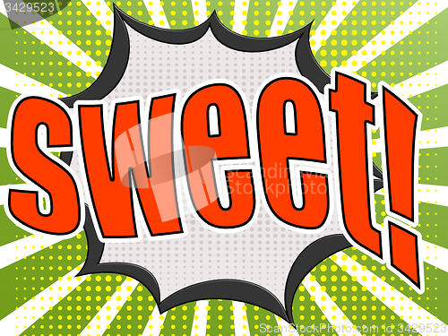 Image of Comic speech bubble red sweet