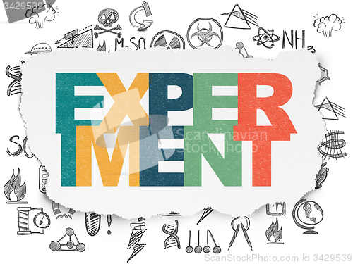 Image of Science concept: Experiment on Torn Paper background