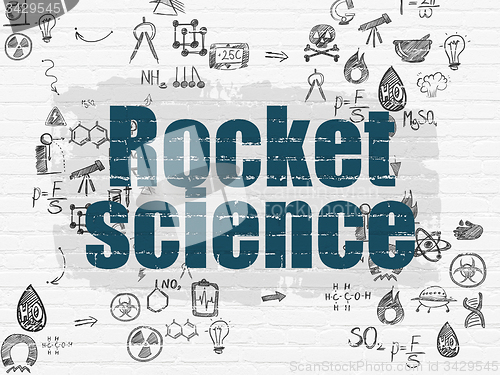 Image of Science concept: Rocket Science on wall background