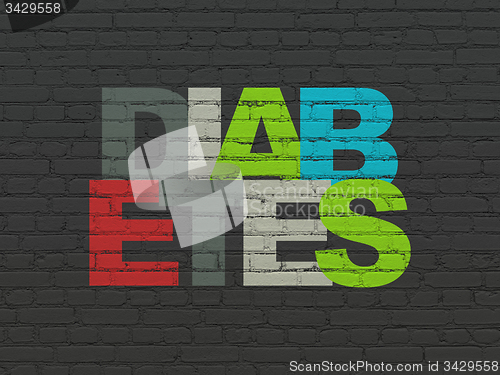 Image of Health concept: Diabetes on wall background