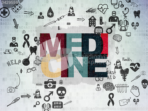 Image of Healthcare concept: Medicine on Digital Paper background