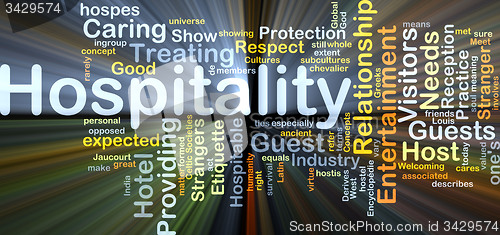 Image of Hospitality background concept glowing