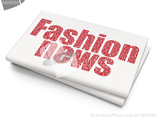Image of News concept: Fashion News on Blank Newspaper background