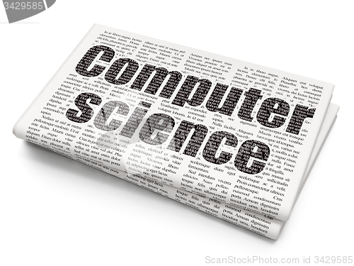 Image of Science concept: Computer Science on Newspaper background