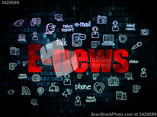 Image of News concept: E-news on Digital background