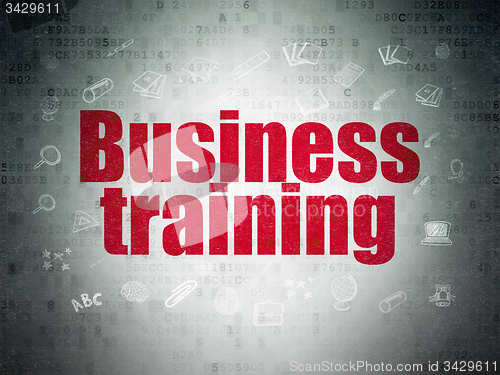 Image of Education concept: Business Training on Digital Paper background