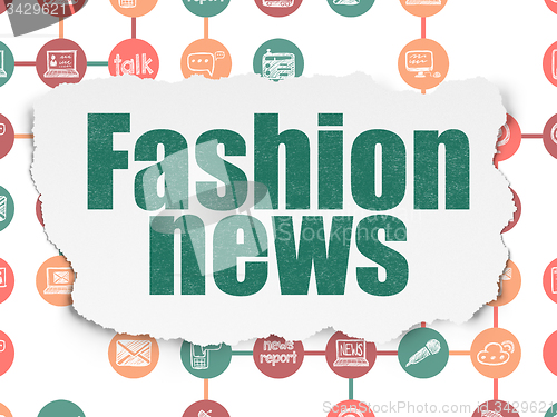 Image of News concept: Fashion News on Torn Paper background