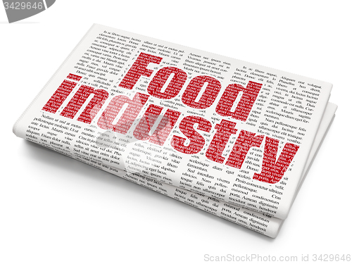 Image of Industry concept: Food Industry on Newspaper background