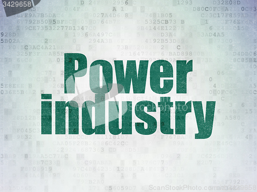 Image of Industry concept: Power Industry on Digital Paper background