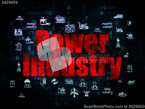 Image of Industry concept: Power Industry on Digital background