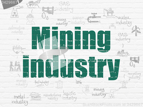 Image of Industry concept: Mining Industry on wall background