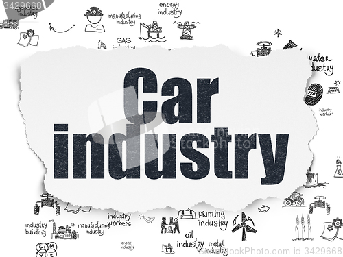 Image of Industry concept: Car Industry on Torn Paper background