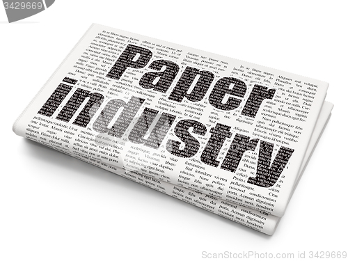 Image of Manufacuring concept: Paper Industry on Newspaper background