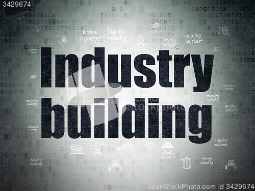 Image of Industry concept: Industry Building on Digital Paper background